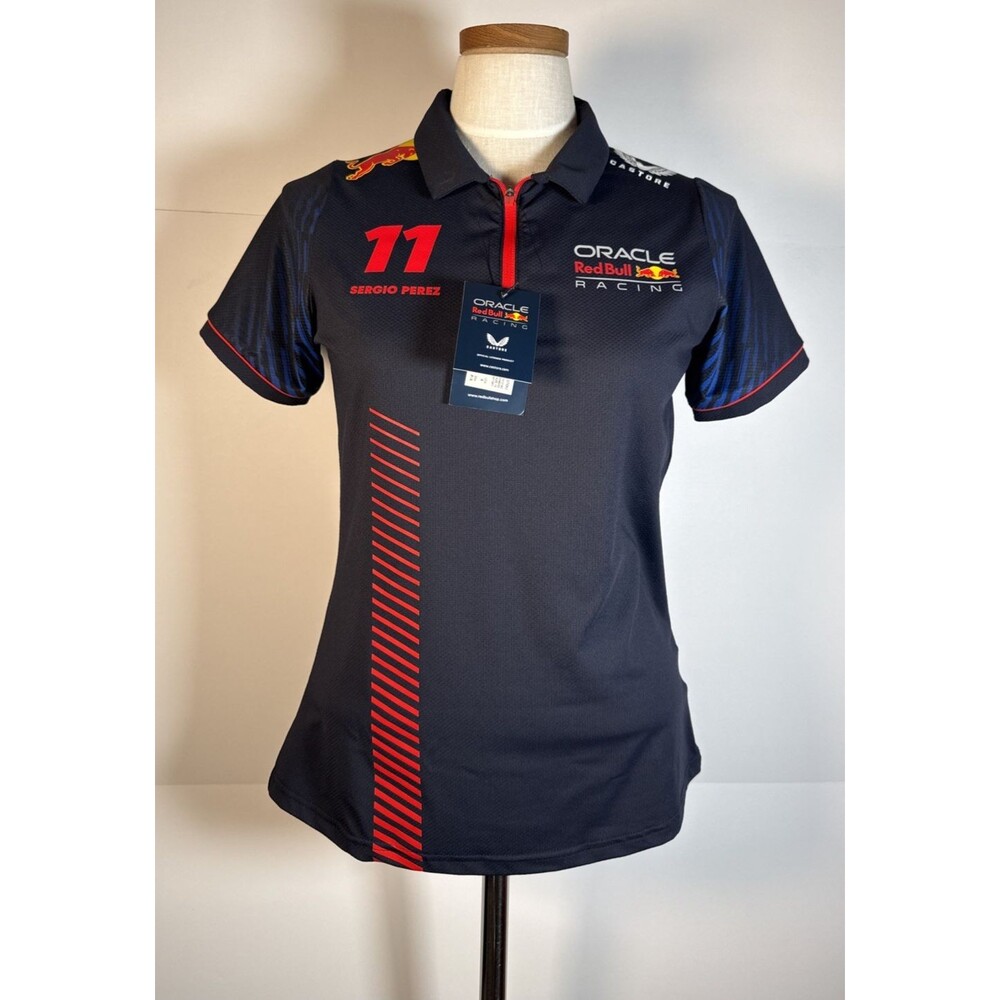 NWT Castore Oracle Red Bull Racing Women Sergio Perez #11 Team Polo Shirt Size 6